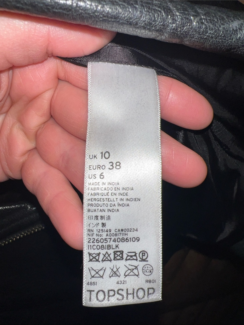 Topshop - Real Leather Jacket - Size US 6 - Picture 2 of 7